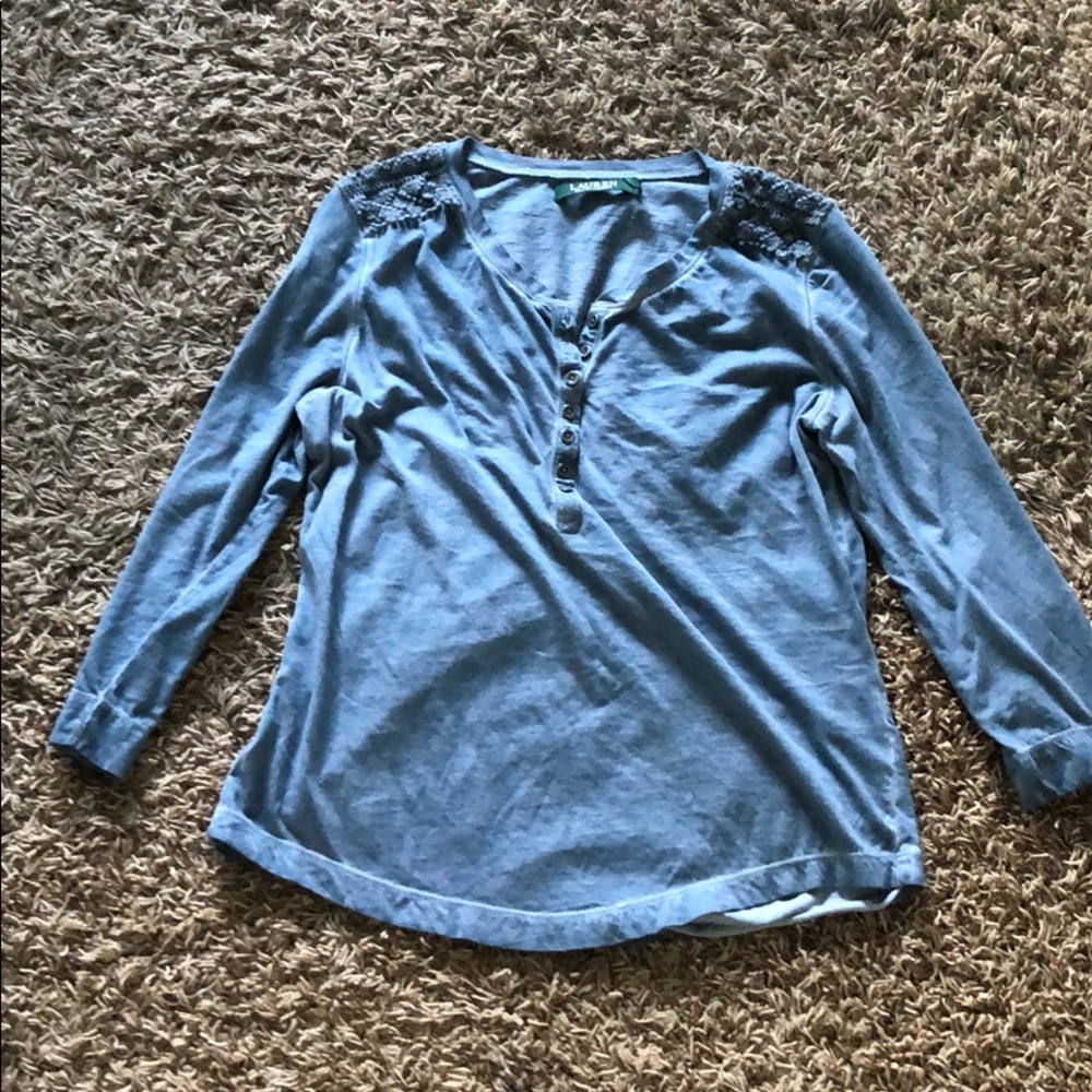 Blue 3/4 Sleeve Top